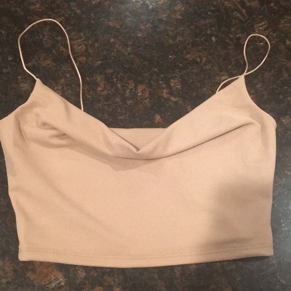 Fashionnova sparkle beige top, brand new.